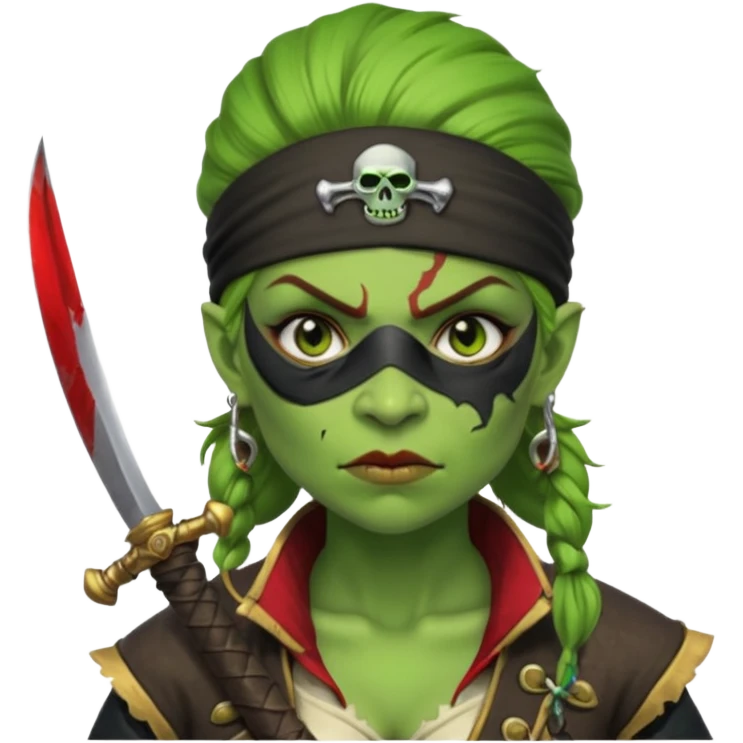 ork pirate woman emoji