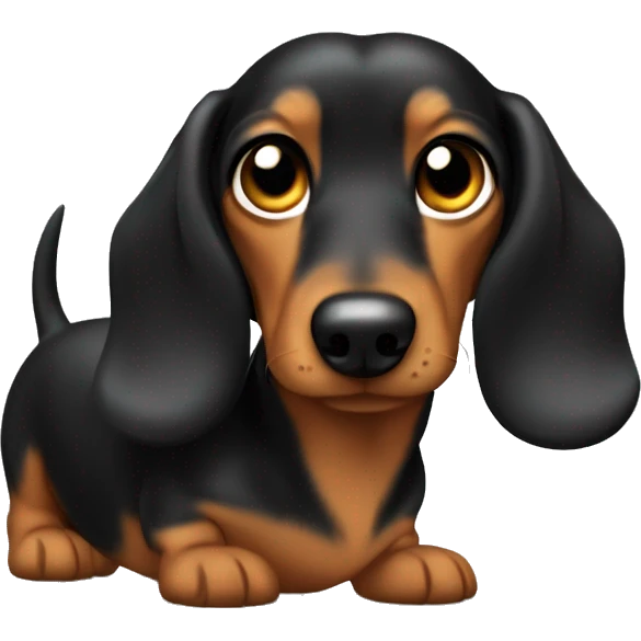Daschund H hund Lang hair honey  emoji
