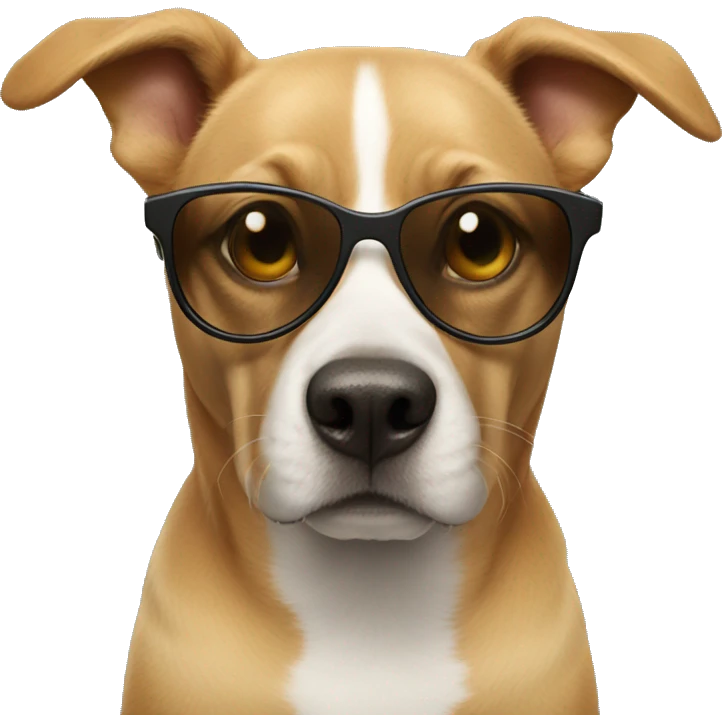 Dog wearing sunglasses emoji
