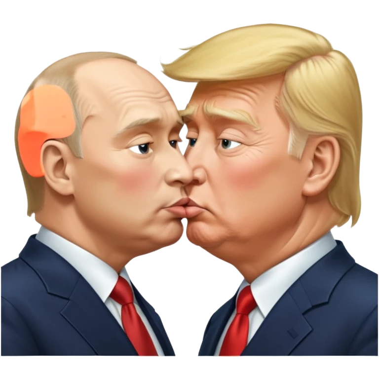 Trump kiss putin ass emoji