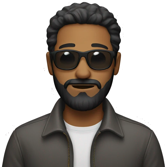 man with black beard photographer emoji