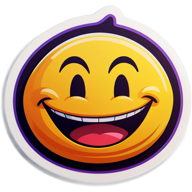 Smiling funny emoji