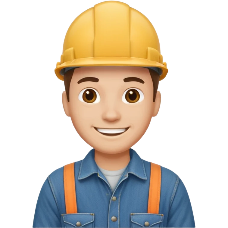 man character in worker clothes emoji