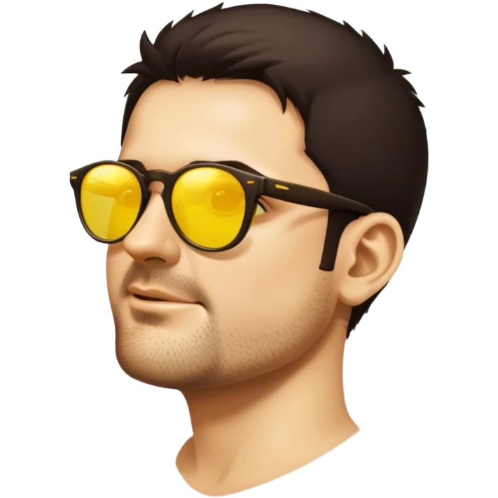 Person with yellow sunglasses emoji