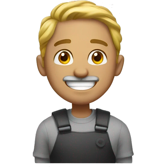 A man flexig is grills emoji