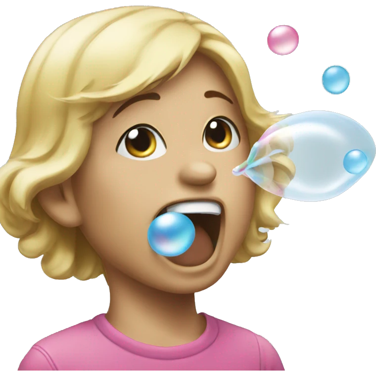 blowing bubbles gum  emoji