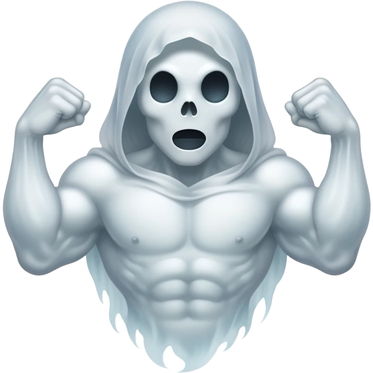 Ghost with biceps emoji