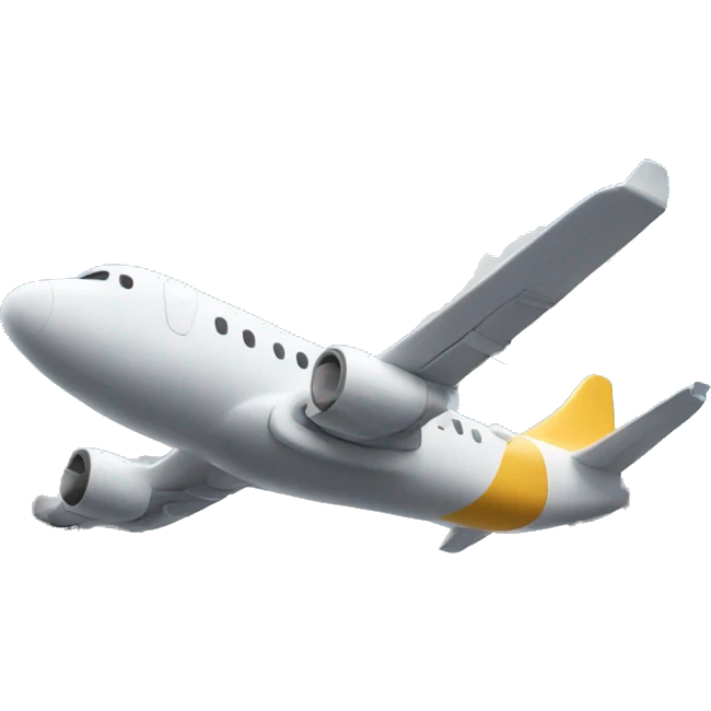 Plane flying in between to buildings emoji