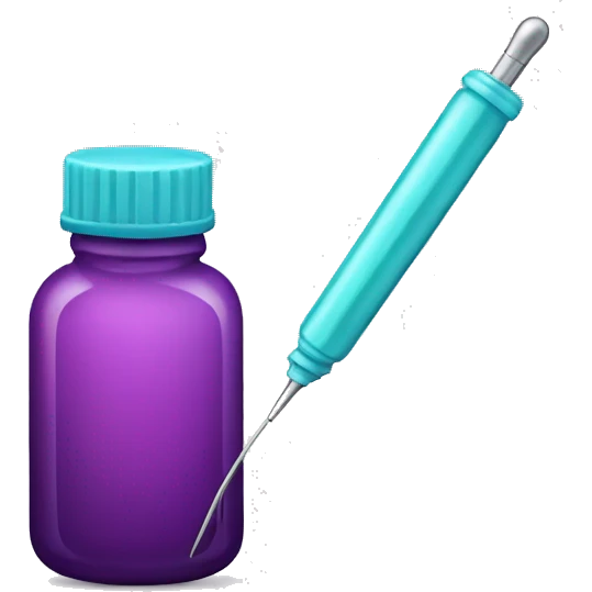 Botox bottle and needle  emoji