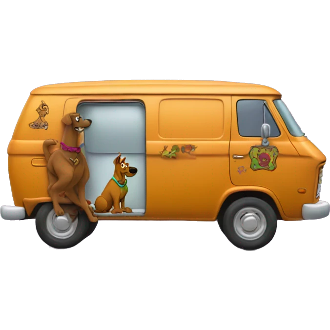 Side view Scooby Doo van emoji