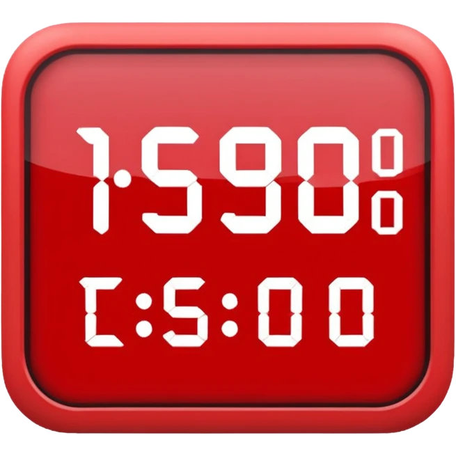 countdown timer with the numbers 15:00 on the display emoji