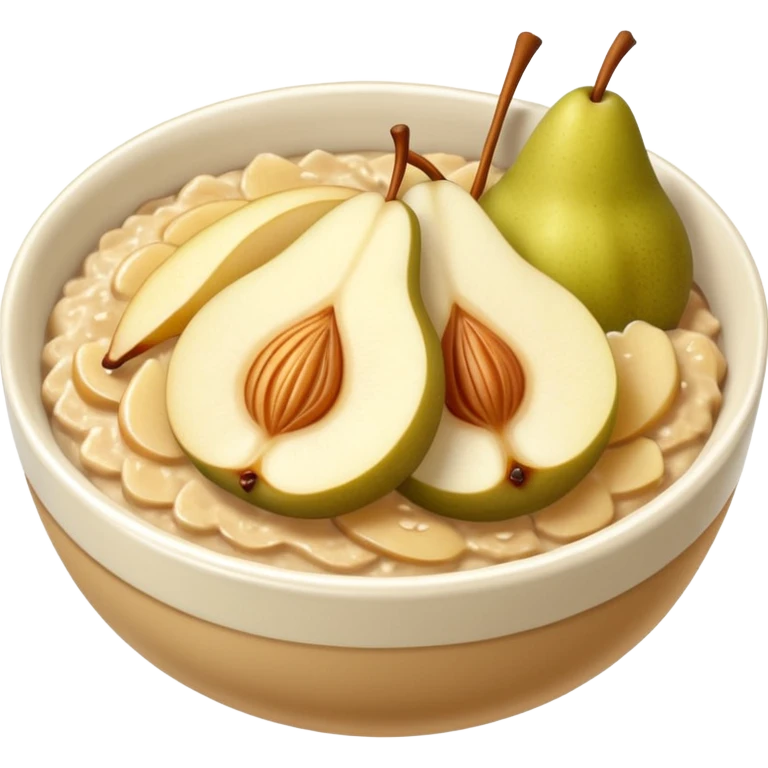 Oatmeal with pears emoji