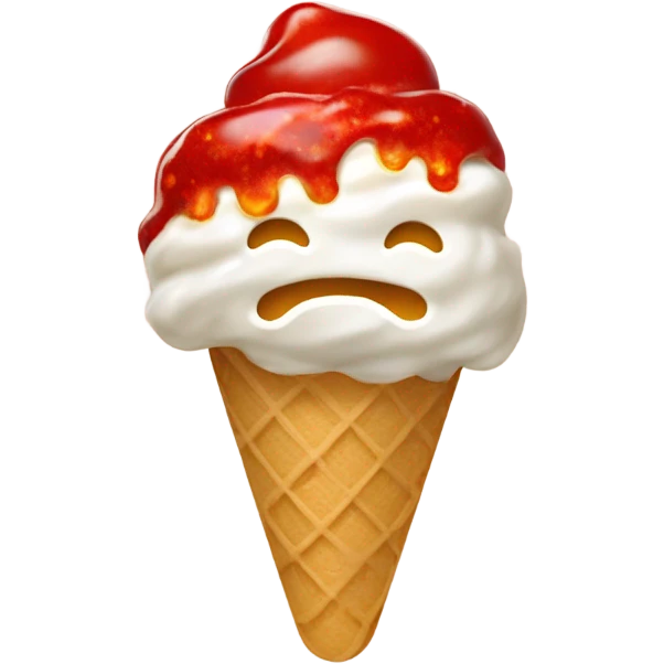 Spicy ice cream emoji