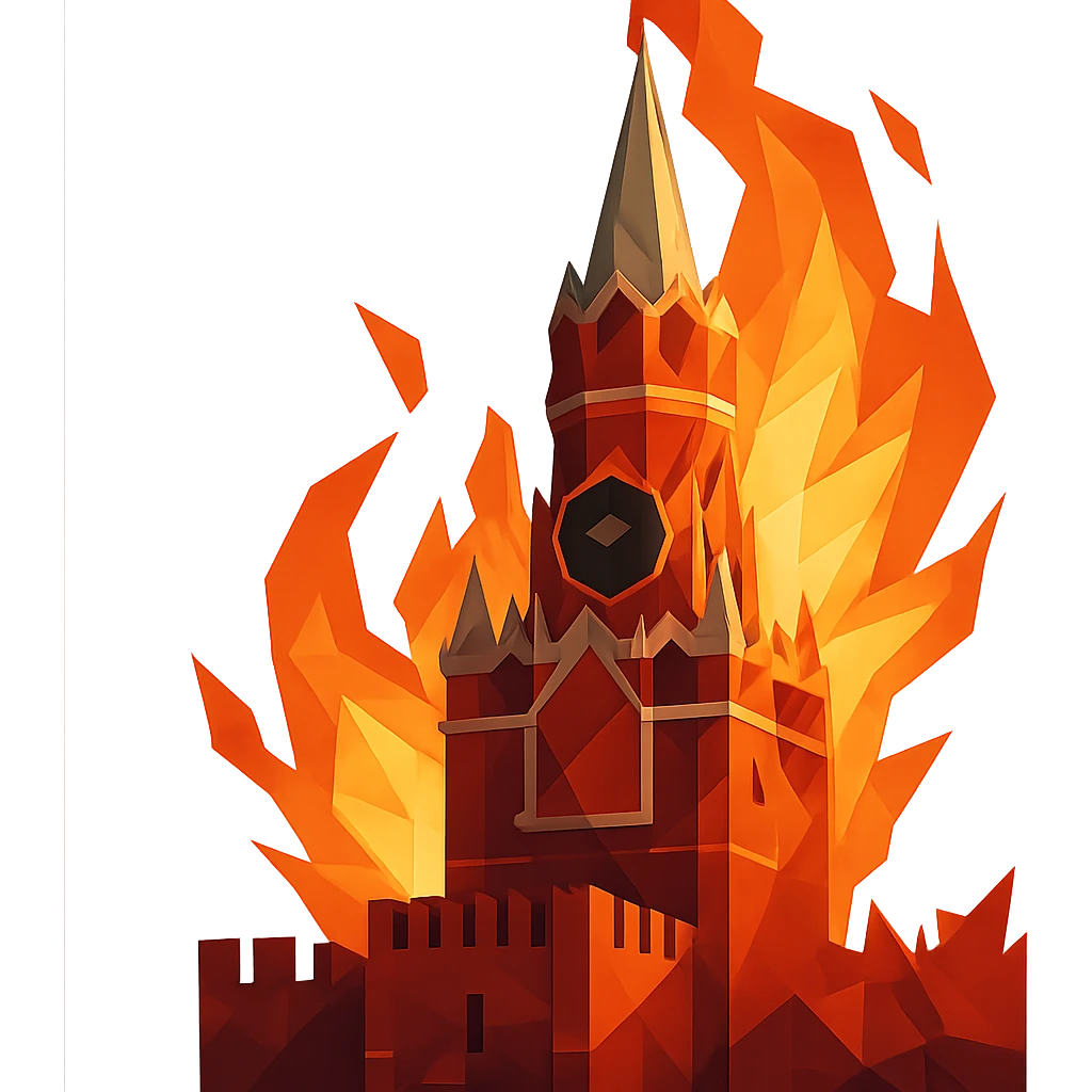 burning Kremlin emoji