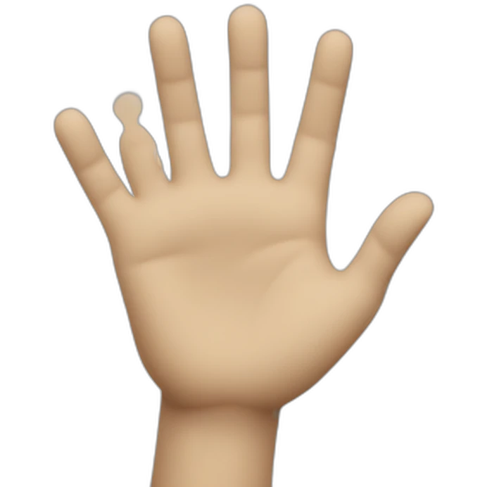 blurry waving hand emoji