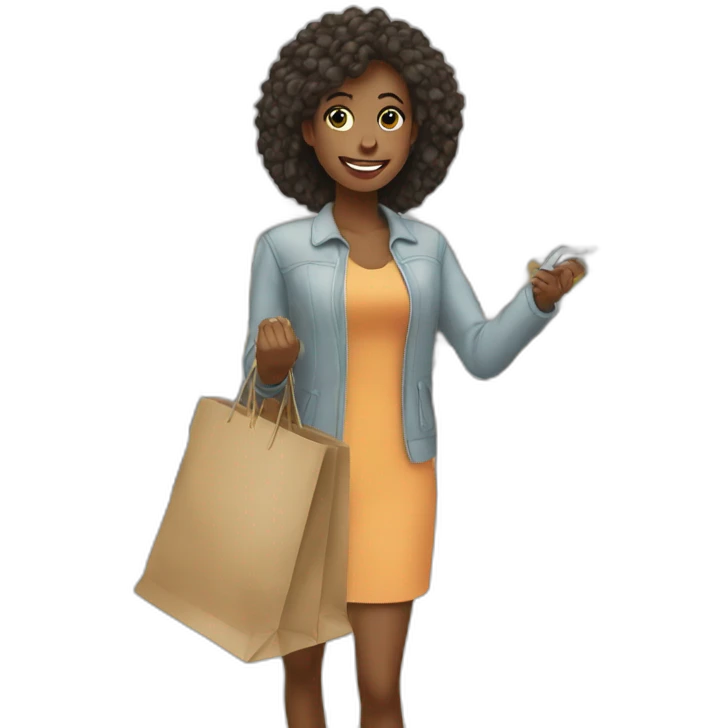 woman doing shopping emoji
