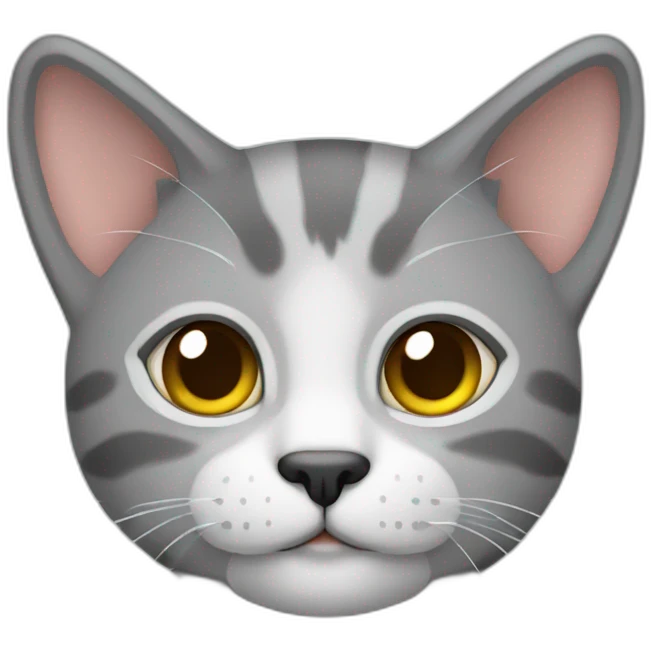 Gatito tierno color gris emoji