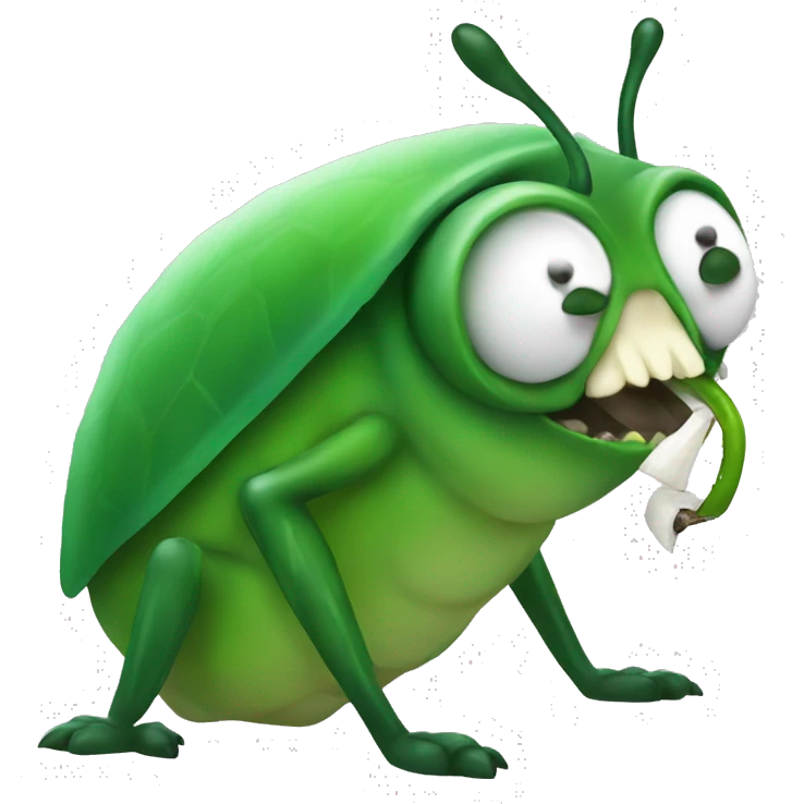 bug eating green Pengolin emoji