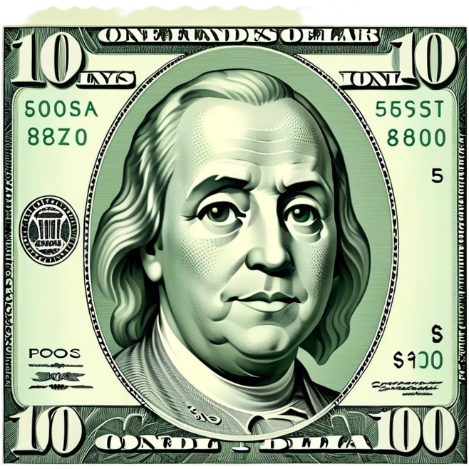 a 1000$ bill emoji