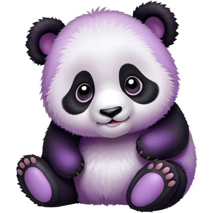 light purple baby panda emoji
