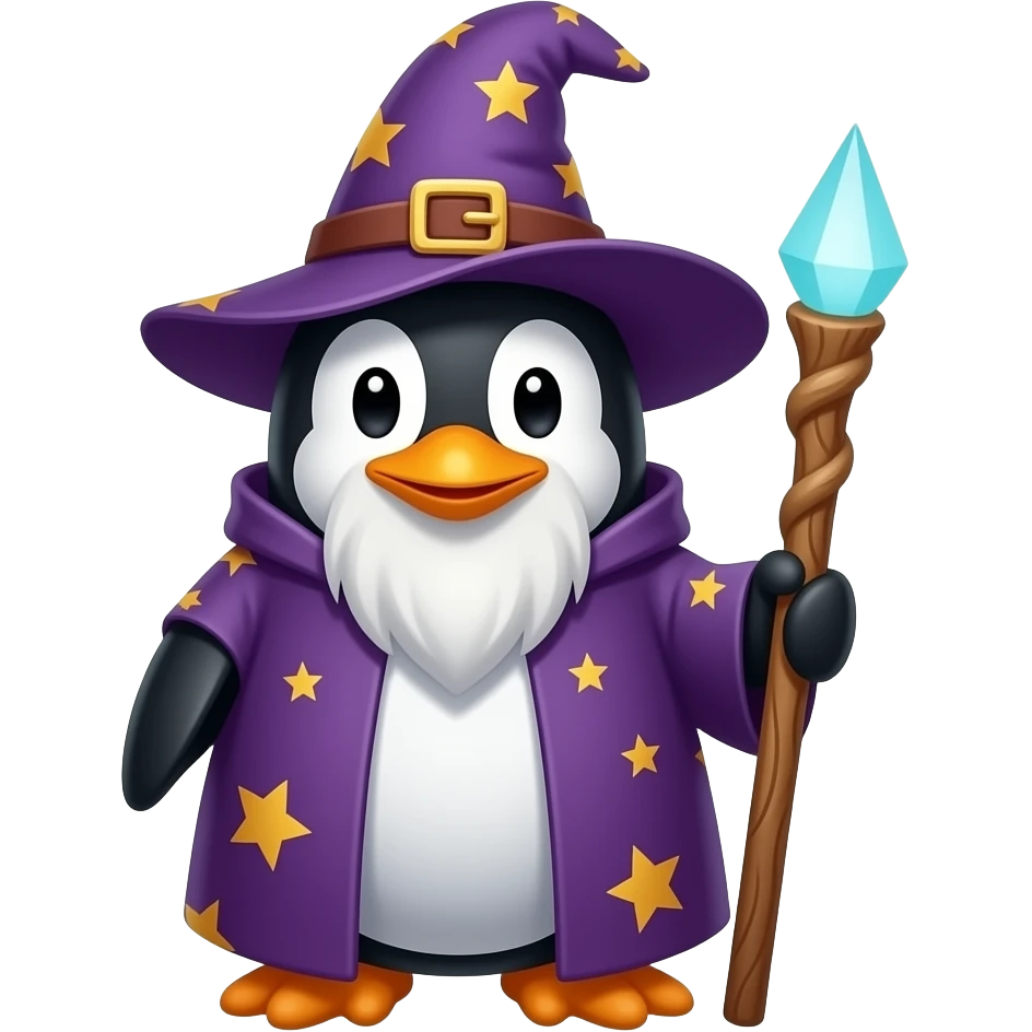 Penguin Wizard emoji