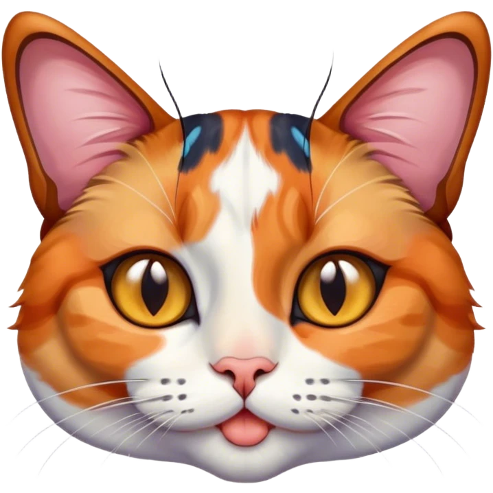Cat puts butterfly ￼ emoji