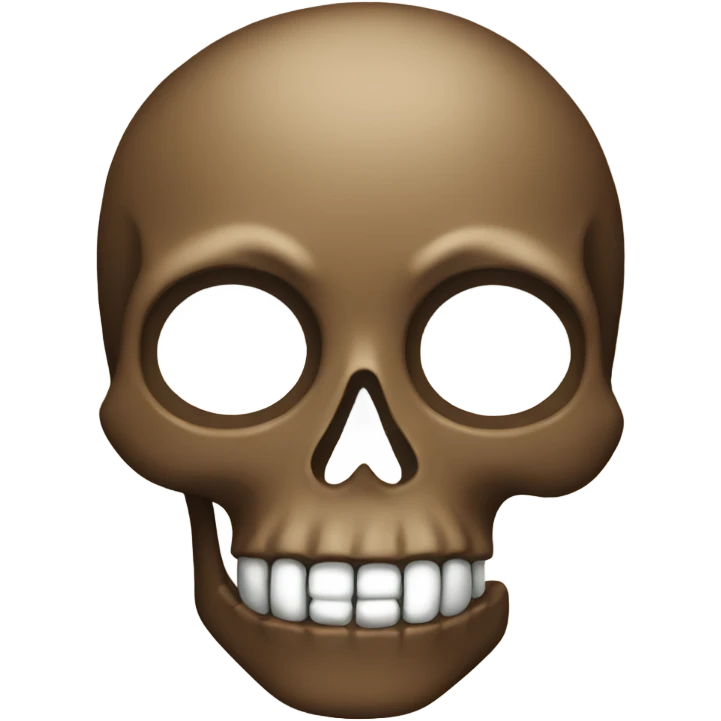 Brown skull emoji