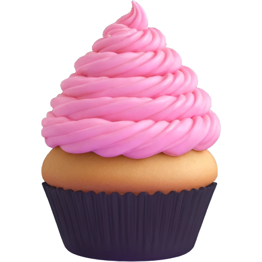 cupcake with pink icing emoji