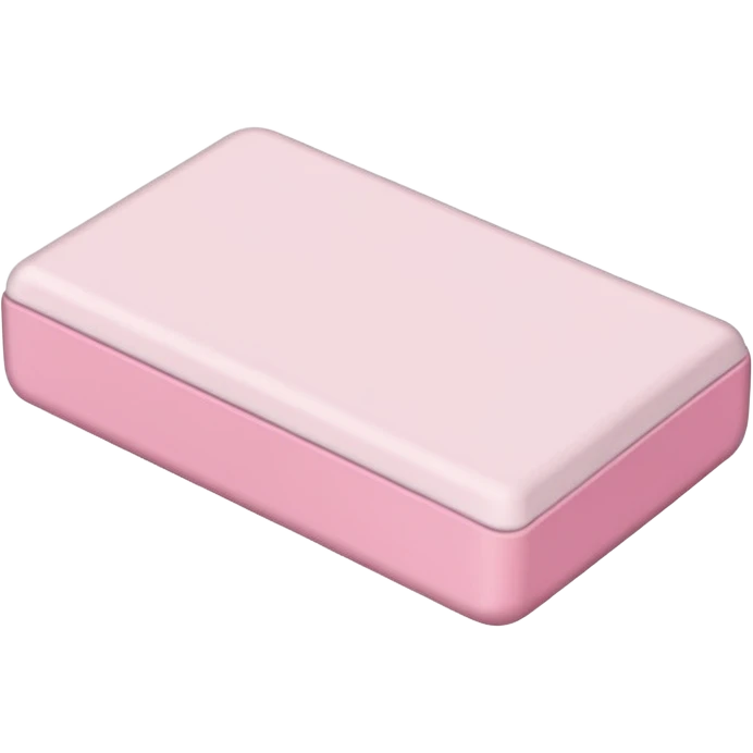 Half white and half light pink eraser emoji