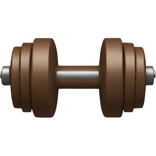 Brown dumbbell emoji
