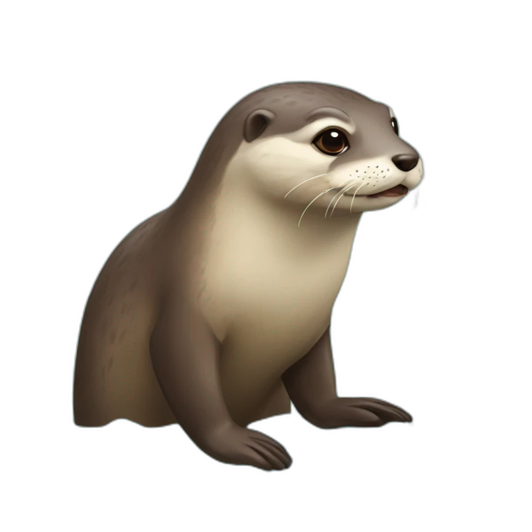 Loutre sur tortu emoji