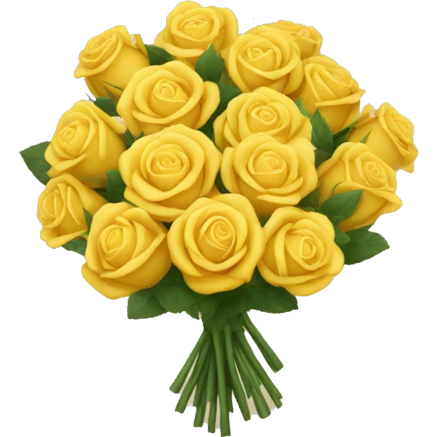 Yellow rose bouquet  emoji