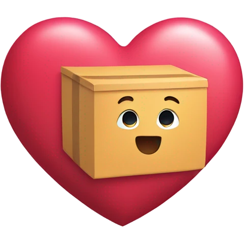 smartbox inside a big heart  emoji