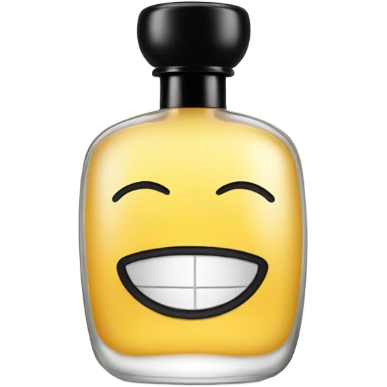 smiling perfume face with black cap emoji