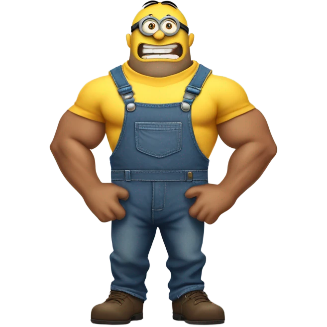 Minion with muscles  emoji