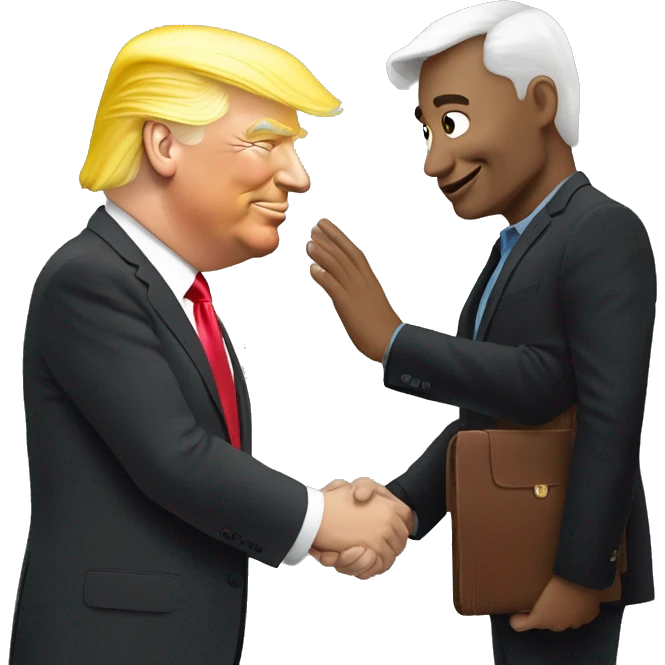 Elon patting Trump head emoji