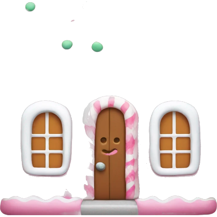 pink gingerbread house  emoji