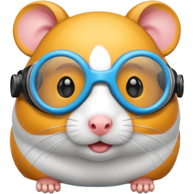 hamster with swimming goggles emoji