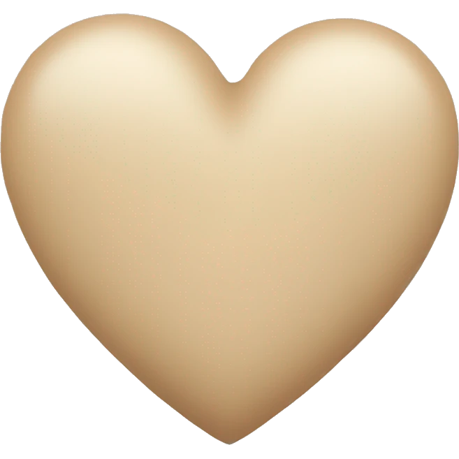 Beige heart  emoji