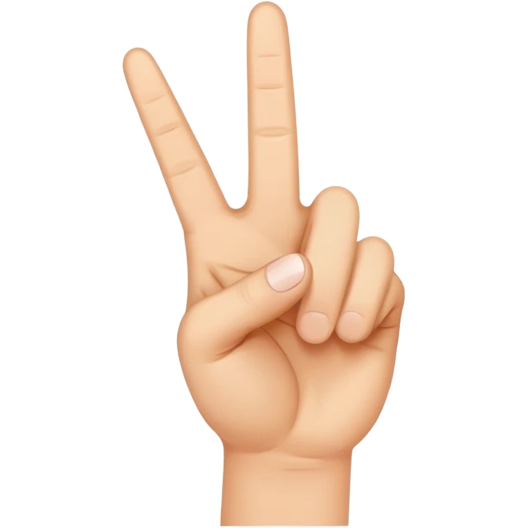 hand making the peace sign emoji