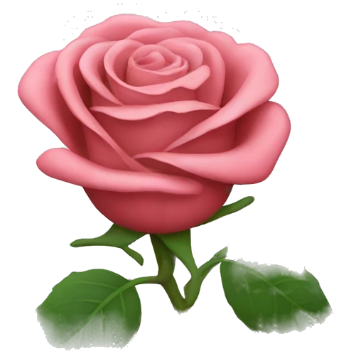 Rose with an active button emoji