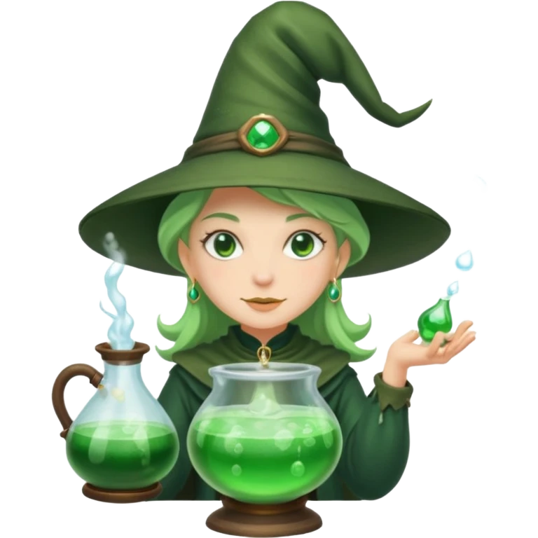 green witch cooking potion emoji