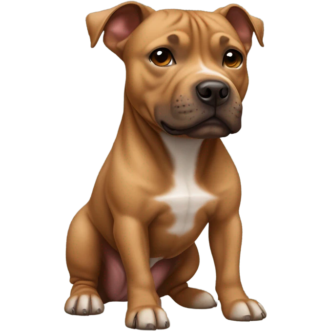 Staffordshire bull terrier light brown emoji
