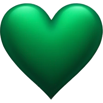 Dark green heart emoji