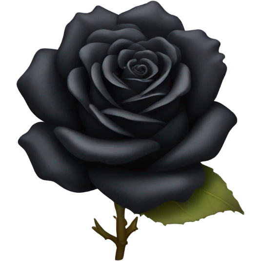 Black rose with crystals on rose petals. Rose will not have any leafs or stems. ￼ emoji