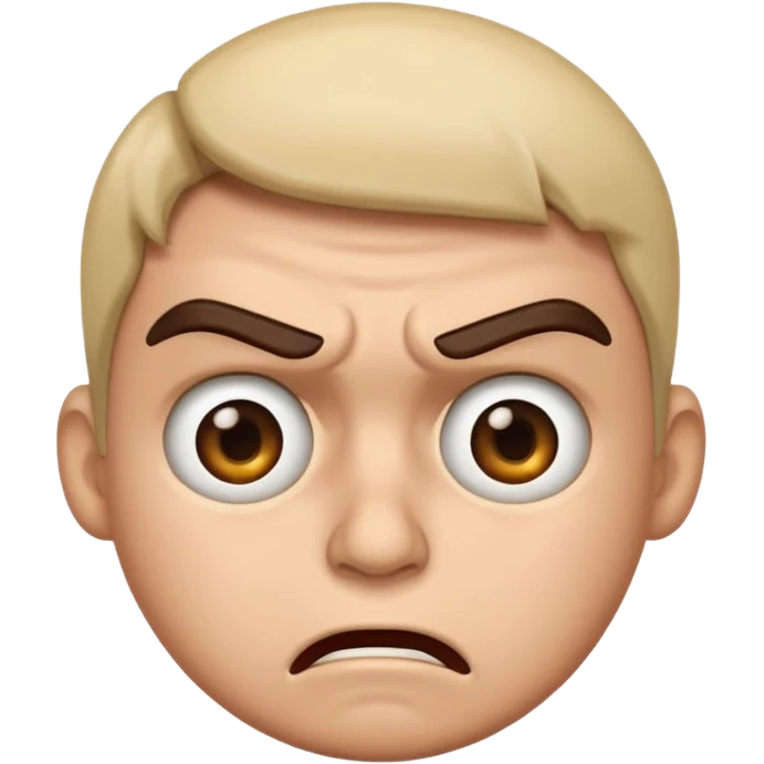 I need you to make an emoji of the gen z stare, like confusion, disgusted and kinda angry emoji