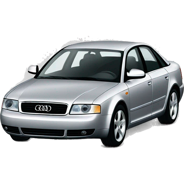 Silver 2001 Audi A4 emoji