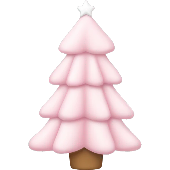 Light Pink Christmas tree with white bows emoji