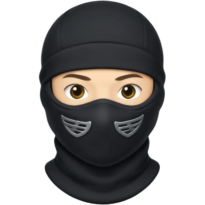 Black fabric Limbless ninja/robber balaclava ball sphere! It’s rollable emoji