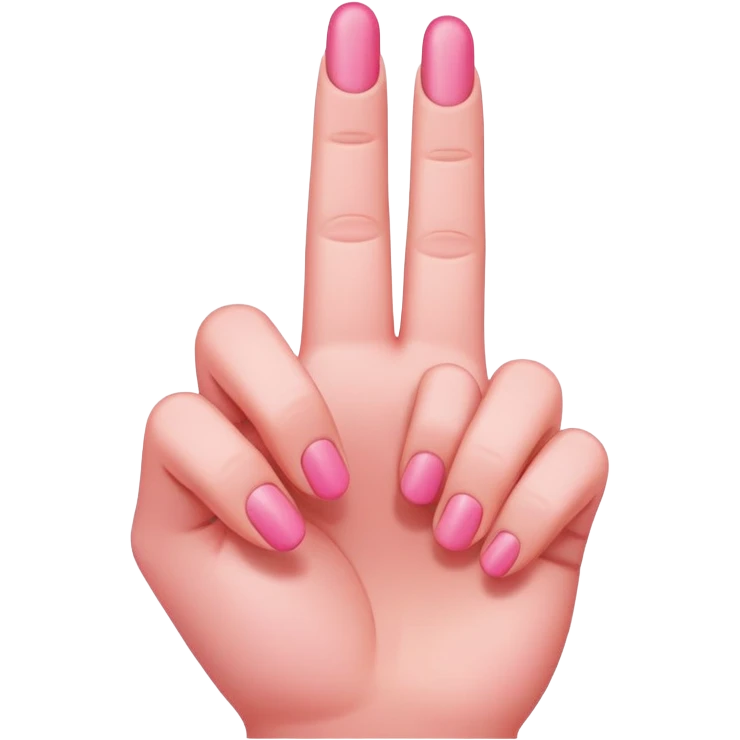 Pink middle finger emoji